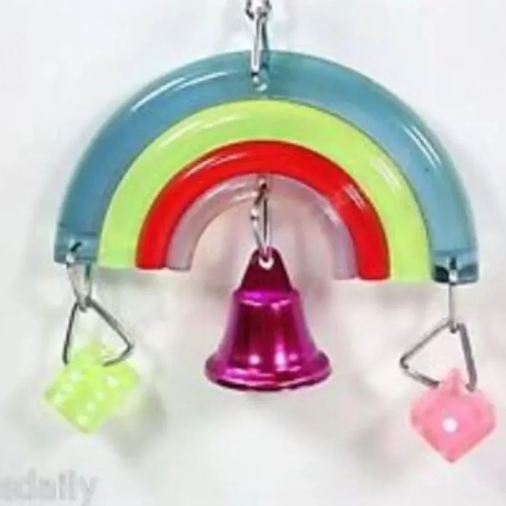 Prevue Pet Products Rainbow Acrylic Bird Toy conure budgie cockatiel parakeet